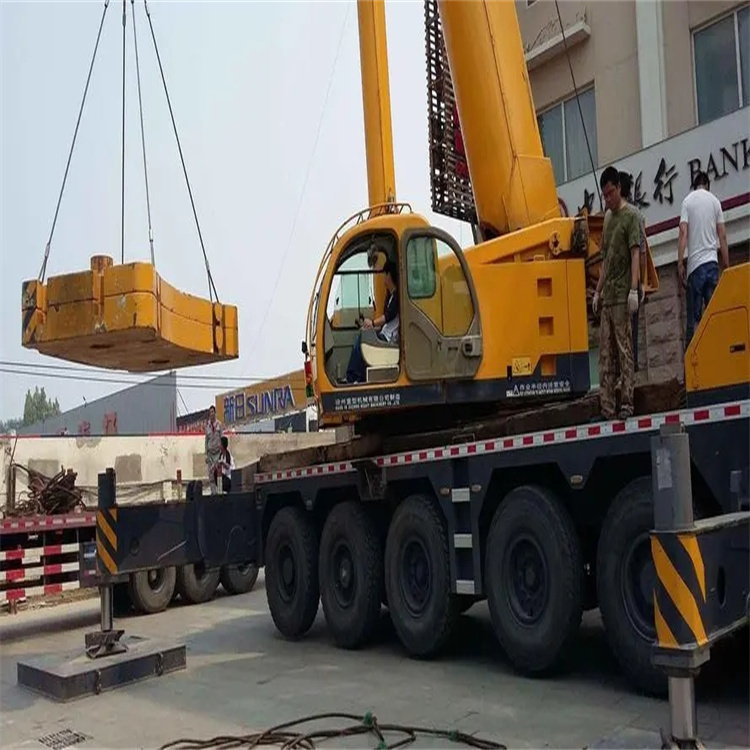 任丘当地吊车出租|机器吊装|75吨|工厂搬迁服务